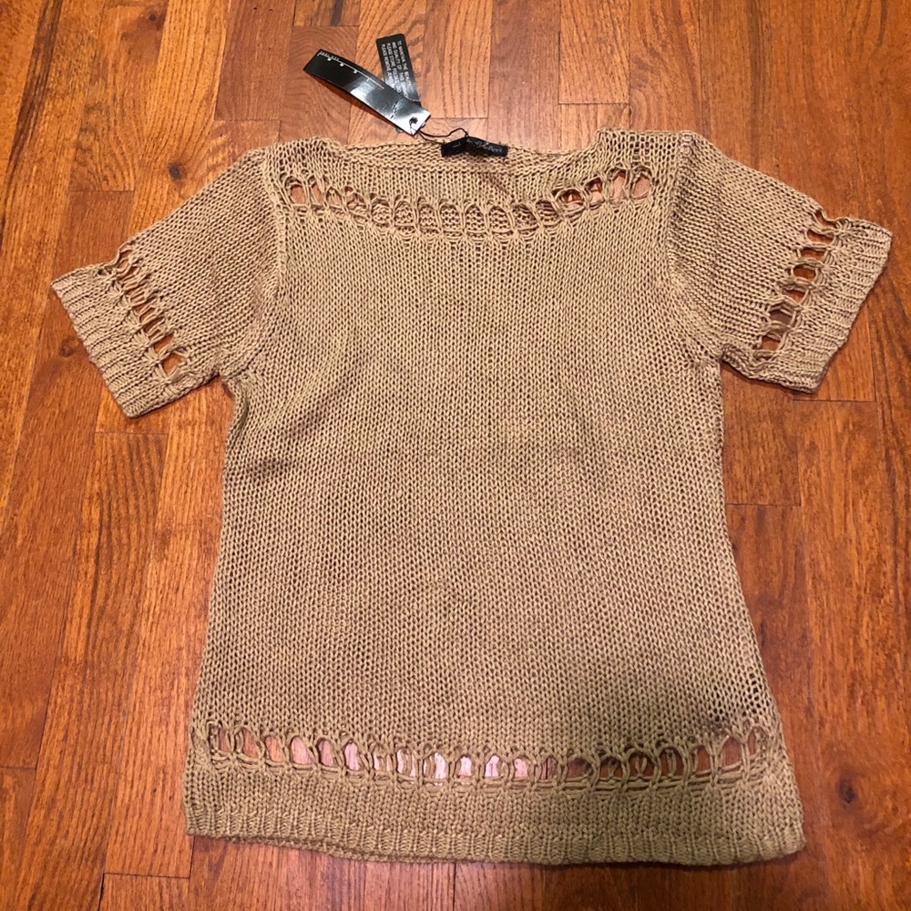 PIERRI NY Knit Boat-Neck Top